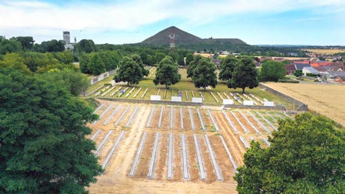 Loos British Cemetery from above