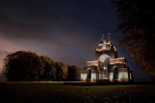 Thiepval Memorial at night