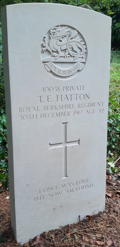 Headstone of Private Hatton