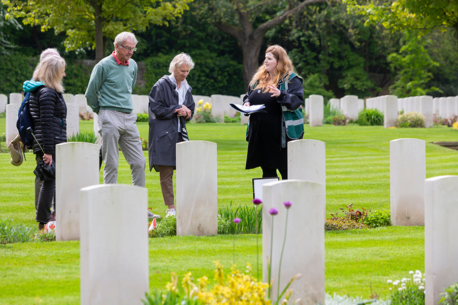 Visitors on a CWGC Tour