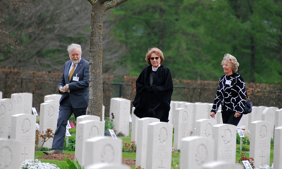 Princess Margriet of the Netherlands visits Groesbeek Canadian War Cemetery