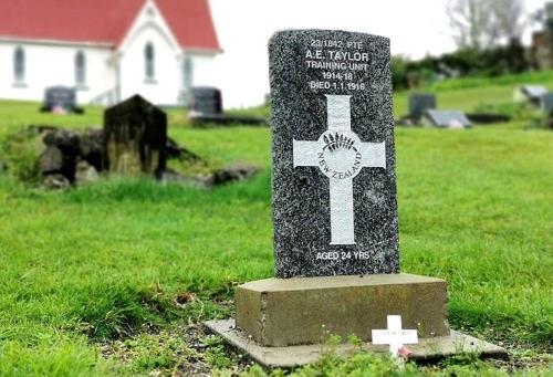 The grave of Private Arthur Edward Taylor