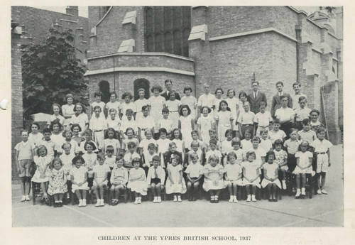 Children at the British Memorial School in Ypres