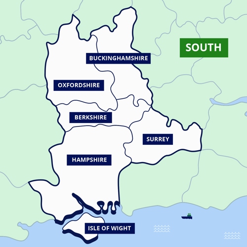 CWGC South Region Map